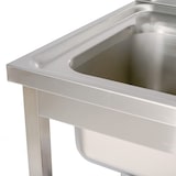 thumbnail of Romux® Évier en Acier Inoxydable avec 1 Cuve et Égouttoir à Droite 1400x700x850 mm Démontable | Évier Industriel | Plonge Inox Professionnelle