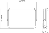 thumbnail of LED-Projektor Schwarz 230V 150W 4000K Abdeckung milchig 15000lm 321x222x34,5 mm