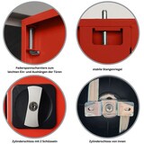 thumbnail of PROREGAL Stahlschrank BEE mit 8 verzinkten Fachböden | HxBxT 195x92x60cm | Grau-Rot | Werkstattschrank Werkzeugschrank Aktenschrank Universalschrank