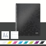 thumbnail of Collegeblock WOW A4, kariert, schwarz, 4-fach gelocht, mikroperforiert, 80 Blatt, 80 g/m², 307 x 240 x 20 mm