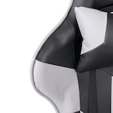 thumbnail of Bureaustoel HWC-F84, bureaustoel gamestoel directiestoel bureaustoel, kunstleer ~ zwart/grijs