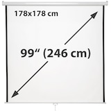 thumbnail of tectake schermo per proiettori HDTV - 178 x 178 cm - 402082