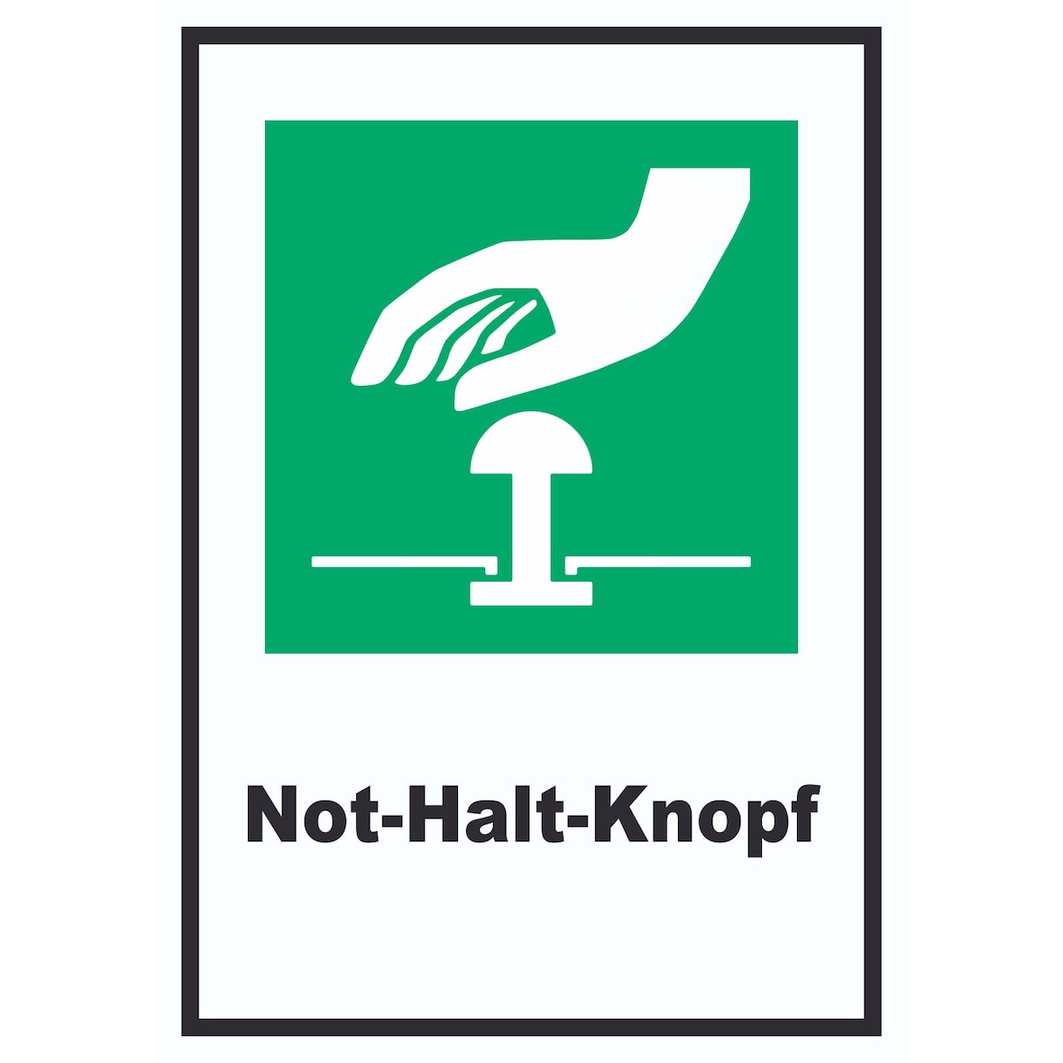 Not-Halt-Knopf A1 (594x841mm) Schild