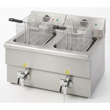 thumbnail of METRO Professional Freidora doble GDF5028, acero inoxidable, 59,4 x 54,5 x 42,7 cm, 8 + 8 L, plata