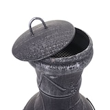 thumbnail of Terrassenofen HWC-F71, Feuerstelle Terrassenkamin Gartenkamin Gartenofen, Gusseisen 11,7kg 91x42x42cm