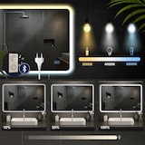 thumbnail of Specchio da bagno Jericho con Bluetooth 70x100 cm