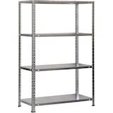 thumbnail of Estante metálica com parafusos Advantage 4 prateleiras. Cor galvanizado 1500x800x400 mm