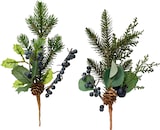thumbnail of 1 Künstlicher Zweig 24cm mit blauen Beeren Kunstzweige Deko Zweige Weihnachten Weihnachtszweige Tannenzweige Grün Braun