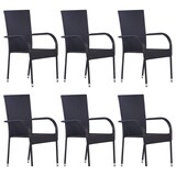 thumbnail of Helloshop26 - Juego de comedor de jardín exterior negro de 7 piezas 02_0014025