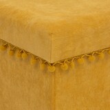 thumbnail of 2 en 1 Pouf pliant et coffre de rangement Jaune Ocre 40 x 39 cm