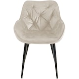 thumbnail of Stuhl Tanna Samt creme