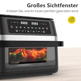 thumbnail of Heißluftfritteuse XXL 2 karmmern, Airfryer mit Sichtfenster & Beleuchtung, Doppelkammer + abnehmbare Trennwand, Sync-Funktion, LED-Touch, 8 Programme
