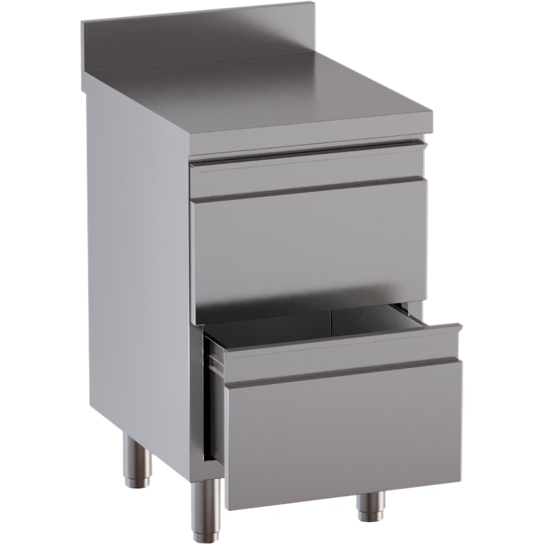 Schubladenschrank 2 Schubladen BxT 50x70cm mit Aufkantung