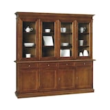 thumbnail of shopinnovativo -Cristalleria color noce con 8 ante e 4 cassetti in stile classico in legno e mdf con rifinitura in noce lucido 205x42x205 H