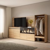thumbnail of Sideboard, Schrank, Buffet, Ablage, 274x35x145 cm, Schlafzimmer, XXL Elektrokamin, Kommode, Offener Schrank, Modern, Eiche - 448_62