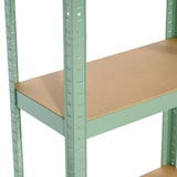thumbnail of Pack 2 Scaffalature Modulari in Metallo con 4 Ripiani 240kg 60x30x148cm Verde 7house