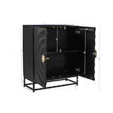 thumbnail of SIT Möbel ladekast | 4 deuren | massief zwart mango | goudkleurig metalen onderstel | B 75 x D 35 x H 90 cm