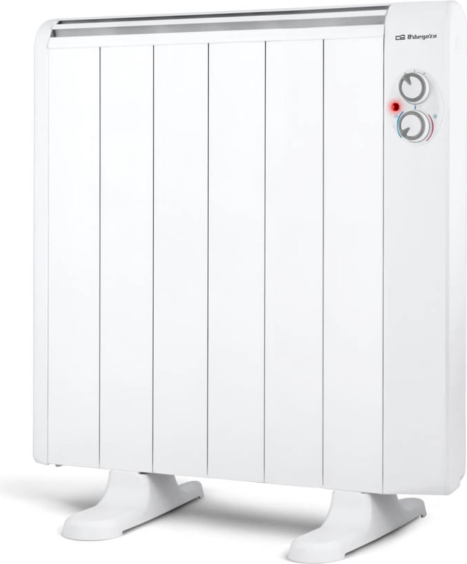 Orbegozo emisor térmico sin aceite, RRM 1010 A, 6 elementos, 2 niveles de potencia, termostato regulable, 1000 W
