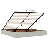 thumbnail of vidaXL Ottoman-Bett mit Matratzen Hellgrau 180x200 cm Samt