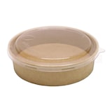 thumbnail of DeinPack 300 Salatschale to go mit RPET Deckel braun rund 500 ml mit PLA Innenbeschichtung