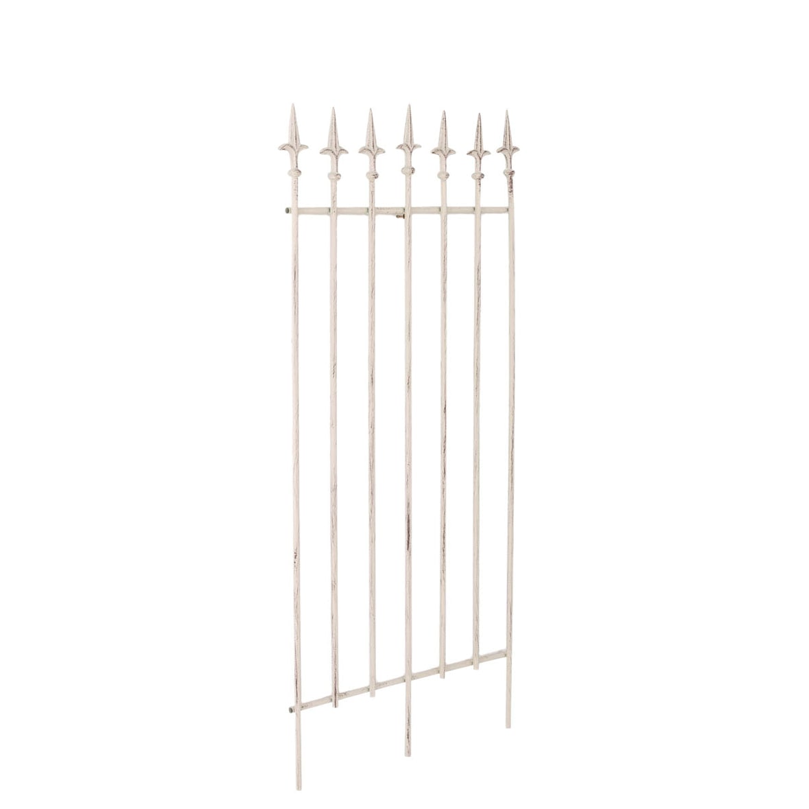 Décoshop26 - Treillis support pour plantes grimpantes décoration de jardin en métal crème vieilli 10_0003877