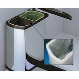 thumbnail of Hailo Abfallsammler 3416101 MF Swing bs Duo 16 Liter Edelstahl schwarz