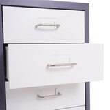 thumbnail of Rollcontainer Boston T851, Schubladenschrank Stahlschrank, 69x28x41cm 5 Schubladen ~ dunkelgrau weiß-dunkelgrau