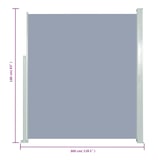 thumbnail of vidaXL Seitenmarkise Ausziehbar 160x300 cm Grau