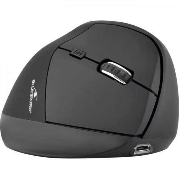 Souris ergonomique - Sans fil -   - Optique - 1 200 dpi - 6 Boutons - PC / MAC Bluestork