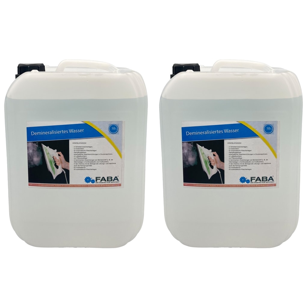 Demineralisiertes Wasser  2 x 10 Liter Kanister