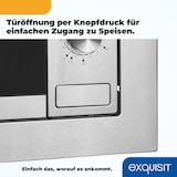thumbnail of Exquisit Einbau-Mikrowelle EMW10-020 inox | max. 800 W | Garraum 20 l | Inox Front