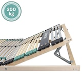 thumbnail of Extra stevig premium lattenbodem 80x200, belastbaar tot 200kg, verstelbaar hoofdeinde, 42 latten, 7-zone lattenbodem van beukenhout, Made in Germany