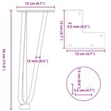 thumbnail of vidaXL Haarnadelbeine für Couchtisch 4 Stk. Anthrazit 30 cm Massivstahl