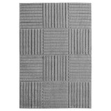 thumbnail of Carpetsale24 Wohnzimmer Teppich 160x230 cm Grau Hochflor Skandi Boho Karo Design Hoch-Tief Effekt Weicher Flauschig Pflegeleicht für couchtisch