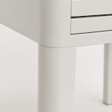 thumbnail of Mesa de exterior, extensível, alumínio e vidro, branco envelhecido, 135x90x76