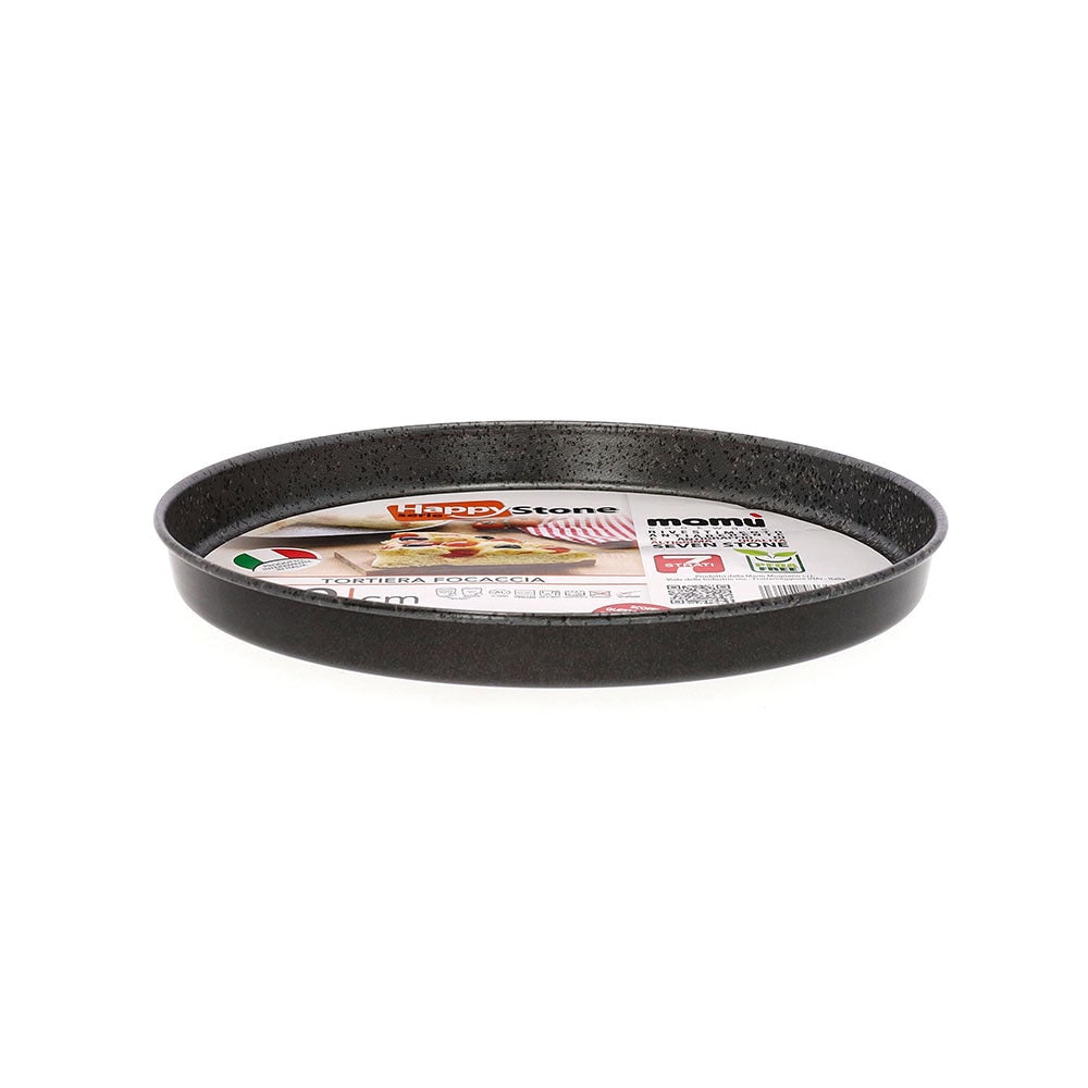 Mamù Tortiera Focaccia piccola, antiaderente, alluminio, 7 strati, PFOA free, antigraffio, Ø20 cm