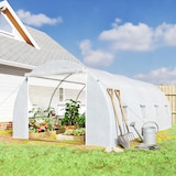 thumbnail of Invernadero de Túnel 6x3x2m Invernadero de Terraza con 8 Ventanas Cubierta de Polietileno 140 g/m² y Estructura de Acero para Cultivo Plantas Verduras