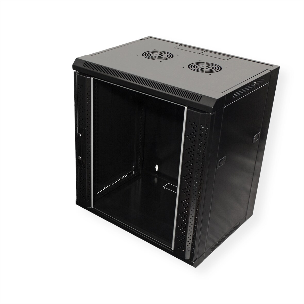 VALUE Wandbehuizing 12 HE (HxBxD) 640x570x450mm, zwart