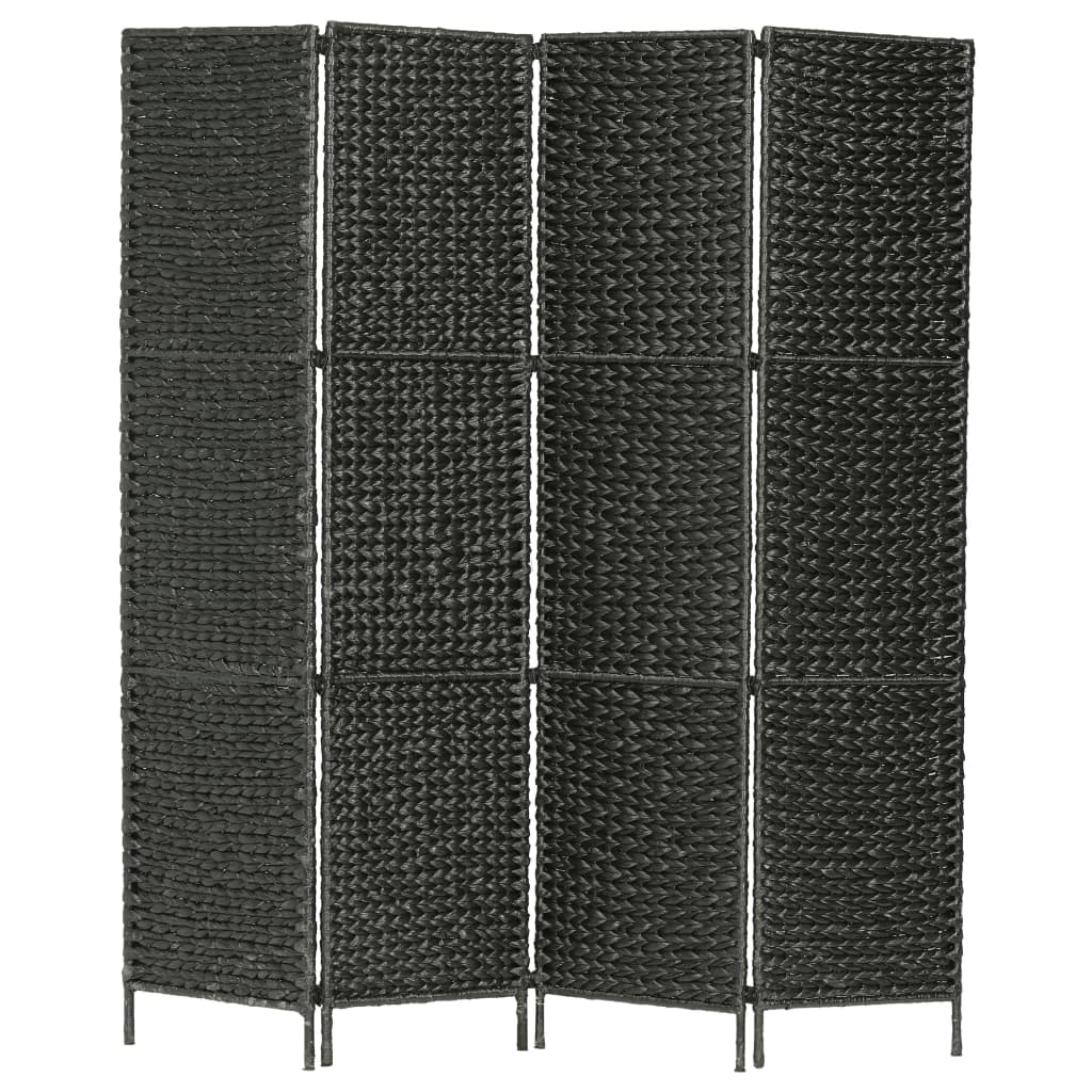 Helloshop26 - Raumteiler Trennwand Dekorationsmöbel 4-teilig schwarz 154 x 160 cm Wasserhyazinthe