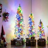 thumbnail of COSTWAY Árvore de Natal artificial, conjunto de 3, árvore de Natal com iluminação e neve, árvore de Natal de 90/120/150 cm