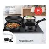 thumbnail of Batterie De Cuisine 10 Pieces Arthur Martin - Aluminium - Tous Feux Sauf Induction - Noir