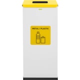 thumbnail of ulsonix Cubo de basura - 60 L - blanco - etiqueta para residuos reciclables