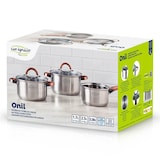 thumbnail of San Ignacio - Conjunto de cozinha 10 peças aço inoxidável 2xØ16 cm, 2xØ18 cm, 2xØ20 cm com tampa