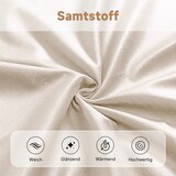 thumbnail of Esszimmerstuhl 6er Set Samt Beige 82x53x43 cm mit schwarzem Metallgestell, dick gepolsterter Sitz, modern minimalistisches Design