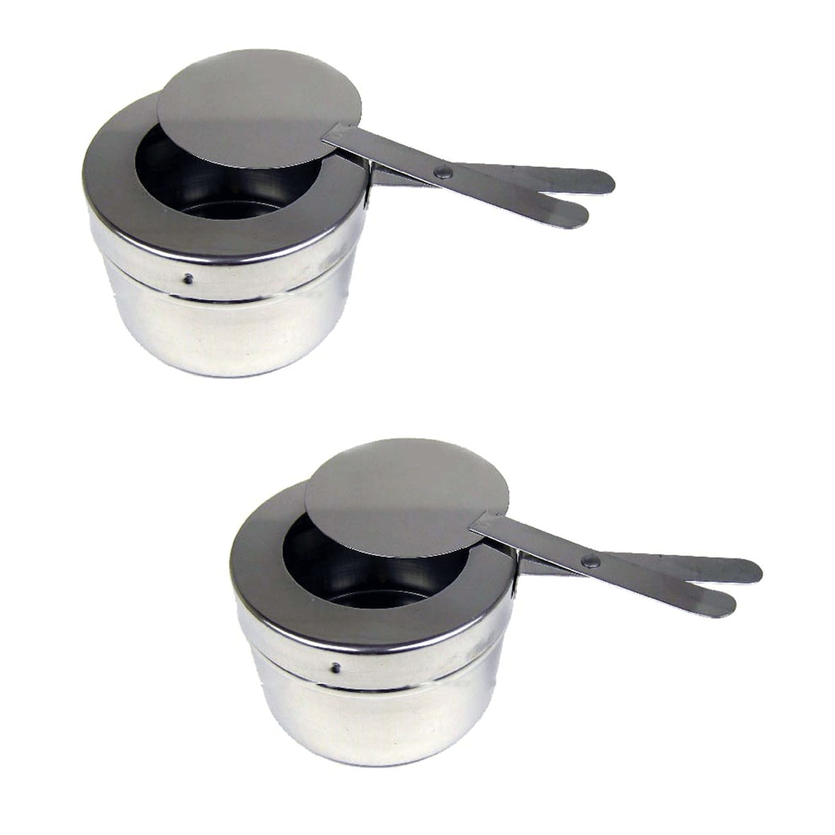 AcMax 2x Brennpastebehälter Brennpaste Behälter mit Deckel für Chafing Dish