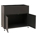 thumbnail of HWC-O85, floreira com canteiro elevado de metal, espaço de arrumação, metal 33kg 91x101x51cm ~ antracite