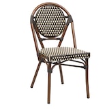 thumbnail of METRO PROFESSIONAL Cadeira empilhável, alumínio / vime PE, castanho / bege