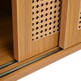 thumbnail of Merax Sideboard Küchenschrank, Kommode Aufbewahrungsschrank mit 2 Schiebetüren und Verstellbare Ablage, Landhausstil Beistellschrank B100/H90/T37 cm