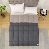 thumbnail of Steppbett Bettdecke Wende-Design ca. 135x200 cm – grau & hellgrau – buntes Ganzjahres Steppbett (Sommer und Winter) I farbig und ohne extra Bezug