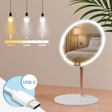 thumbnail of Miroir de Maquillage LED Streep - 3 Couleurs Dimmables, sur Pied USB Blanc